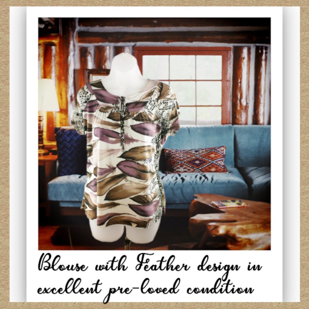 SUSAN LAWRENCE Feather Blouse - Picture 2 of 15